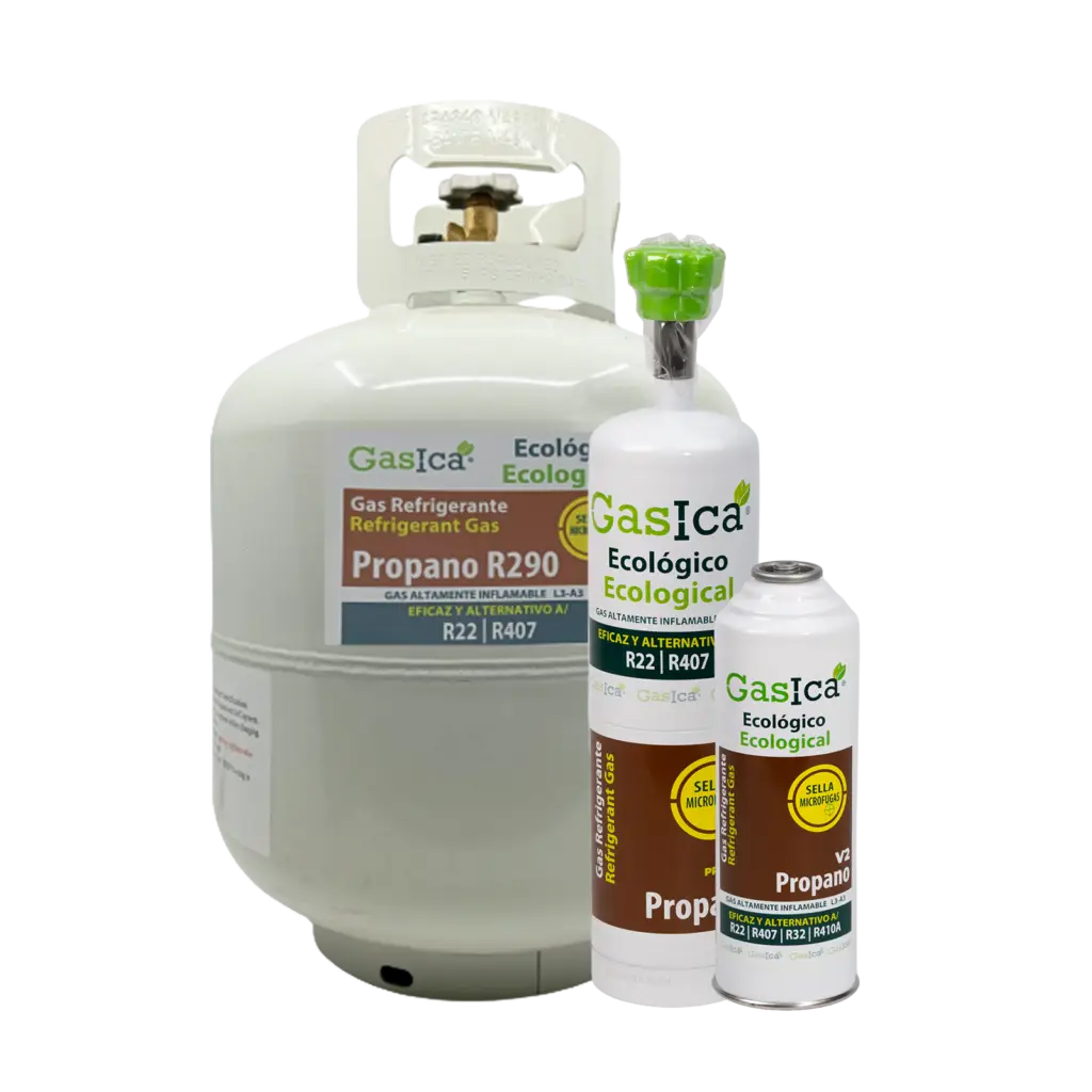 Gasica V2: gas refrigerante orgánico sustituto de R290 R22 R32 R407C y R401A